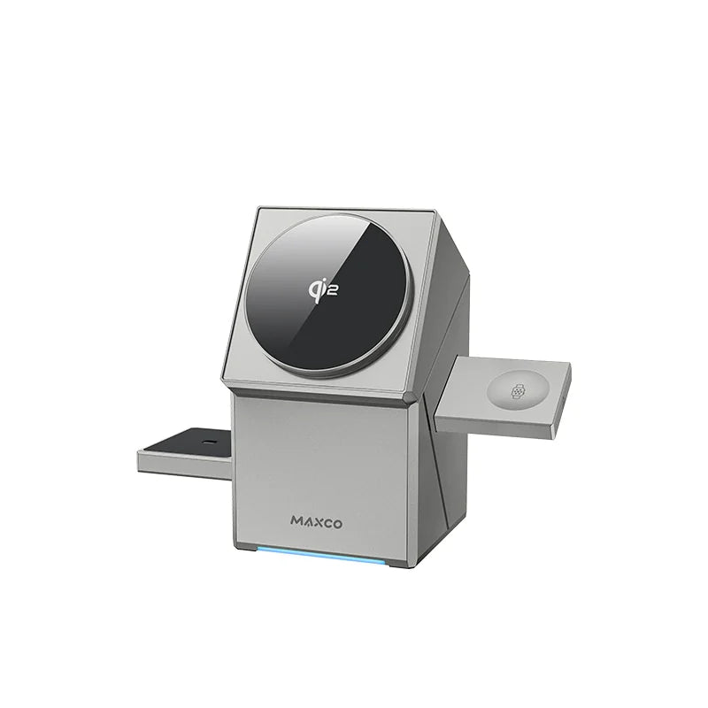 "Qi2 Magnetic Touch Rotating Charger – Ultra-Fast Wireless Charging Pad with Smart MagLock"