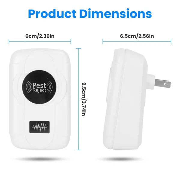 6-Pack Ultrasonic Insect Repellent - Dual Sound-Wave Tech